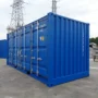 Contenedor marítimo 20 pies lateral abierto azul nuevo